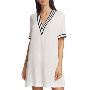 Rag & Bone Althea Mini Dress Black‎ White Tennis Prep Country Club Size S Sporty